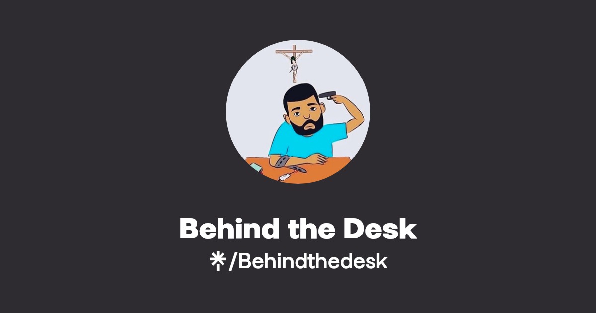 Behind the Desk Instagram, Facebook Linktree