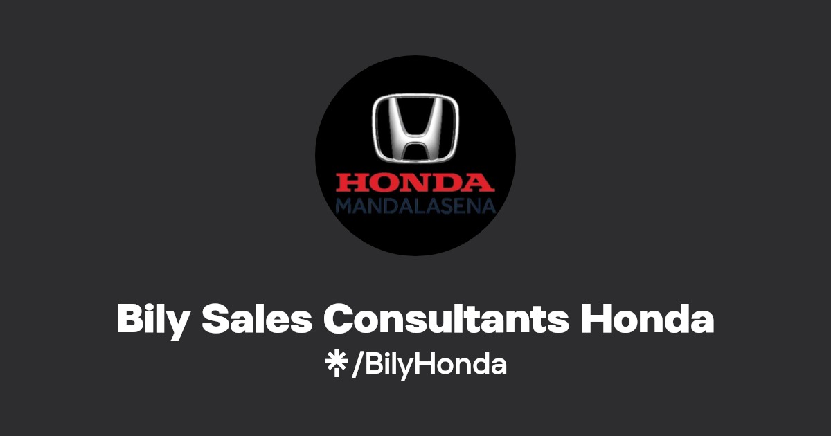 Bily Sales Consultants Honda Instagram, Facebook, TikTok Linktree