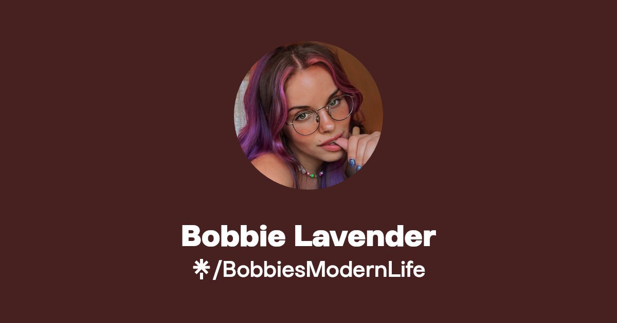 Bobbie Lavender | Linktree