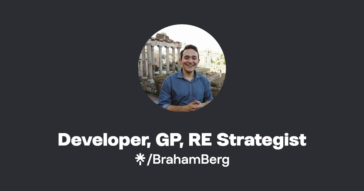 Developer, GP, RE Strategist Instagram Linktree