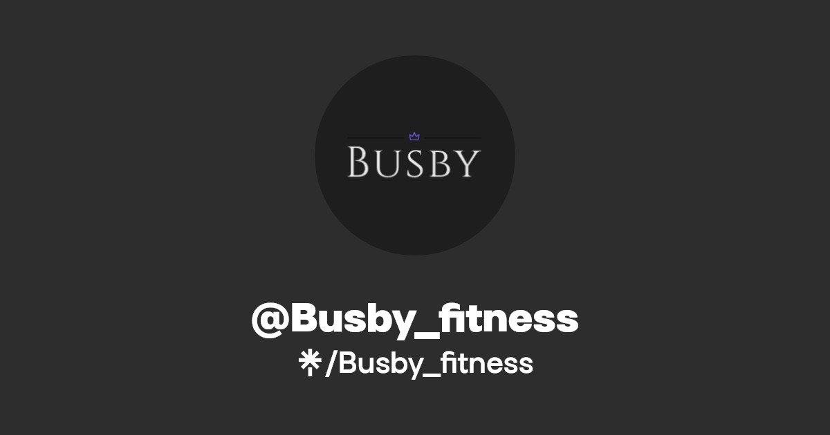 Busby_fitness Linktree