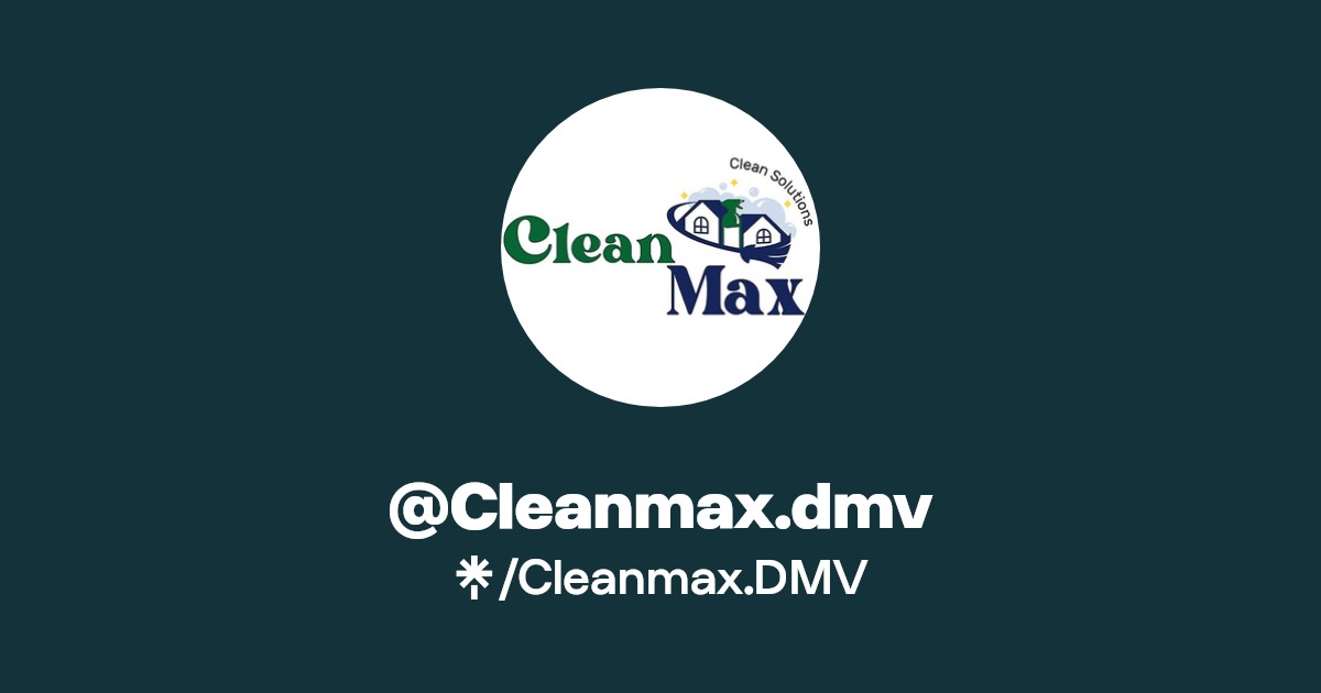 Cleanmax.dmv Instagram, Facebook Linktree