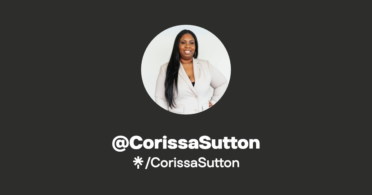 CorissaSutton Instagram, Facebook Linktree