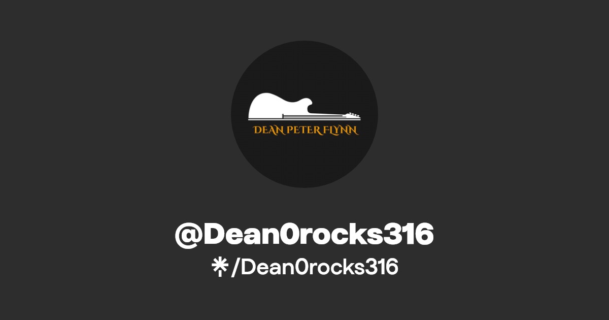 Dean0rocks316 Instagram, TikTok, Twitch Linktree