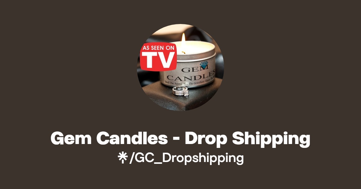 Gem Candles Drop Shipping Instagram, Facebook Linktree