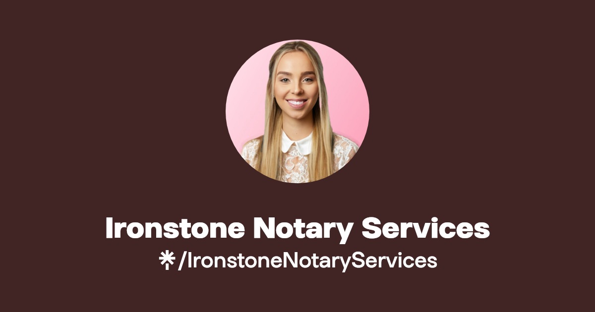 Ironstone Notary Services Facebook Linktree