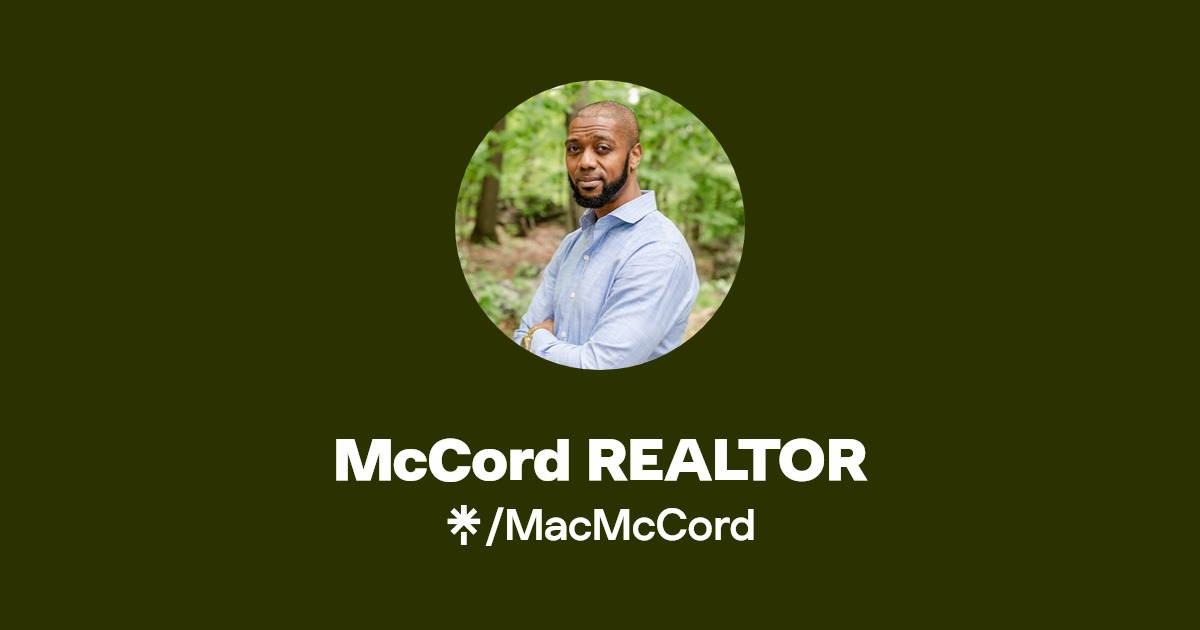 McCord REALTOR Instagram, Facebook Linktree