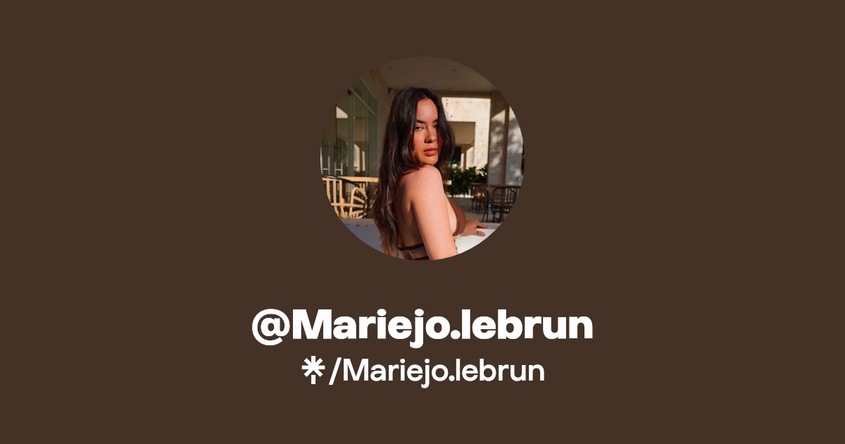Mariejo.lebrun - Find @Mariejo.lebrun Onlyfans - Linktree