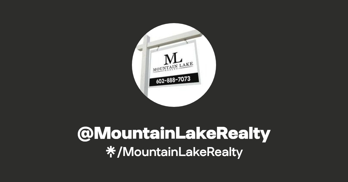 MountainLakeRealty Instagram, Facebook Linktree