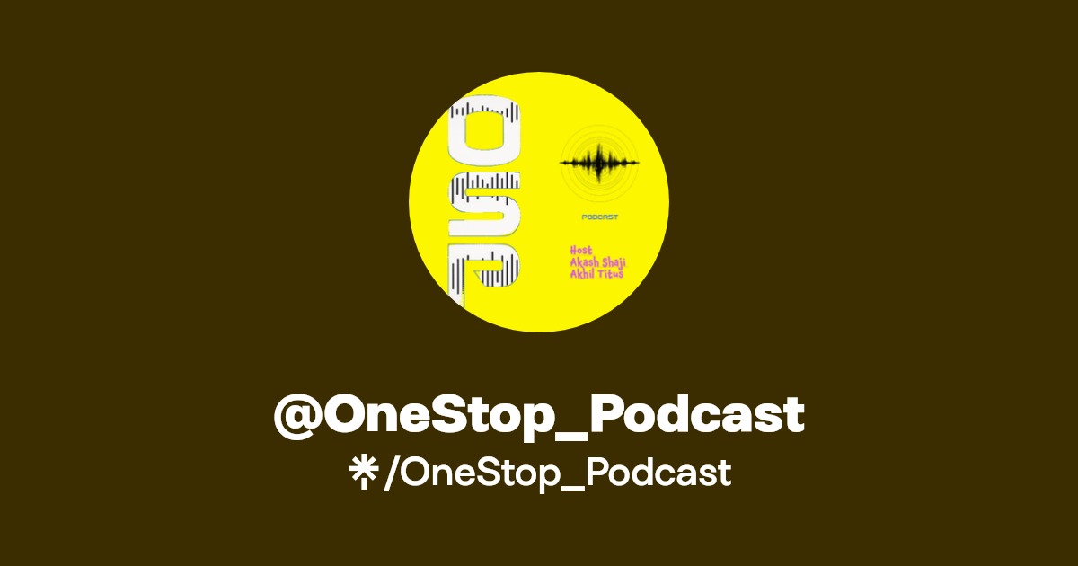 OneStop_Podcast Official TikTok, Instagram Linktree