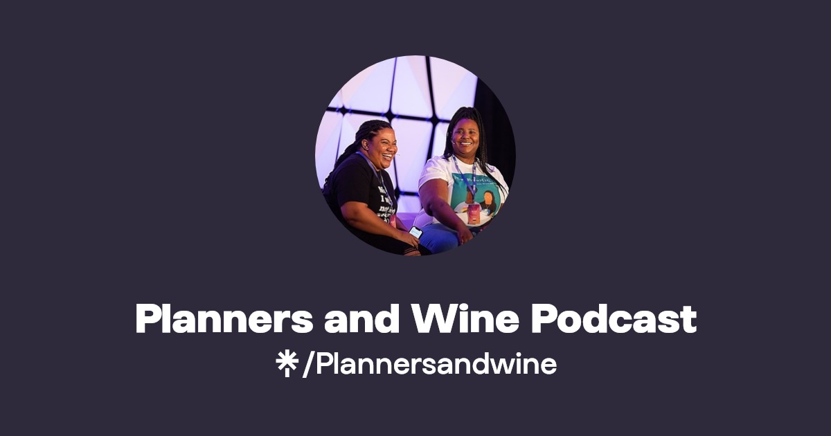 Planners and Wine Podcast TikTok Linktree
