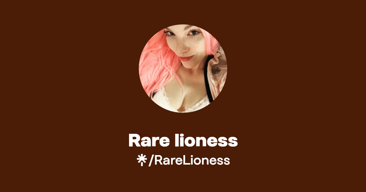 Rare lioness - Find Rare lioness Onlyfans - Linktree