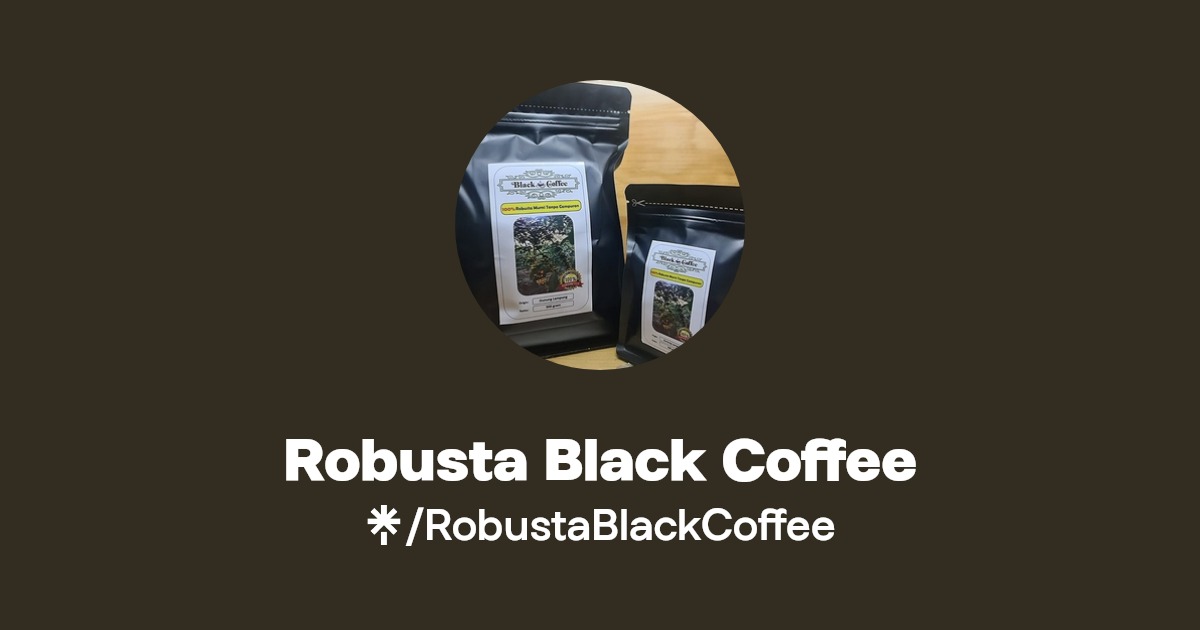 Robusta Black Coffee Instagram Linktree