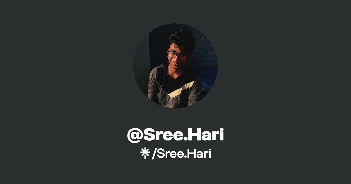 Sree.Hari Instagram Linktree