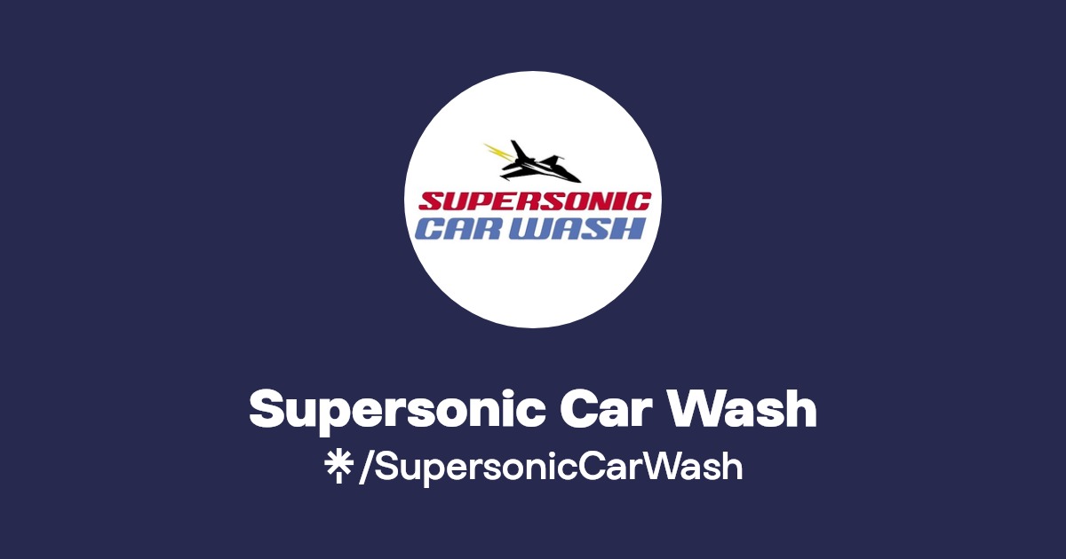 Supersonic Car Wash Instagram, Facebook Linktree