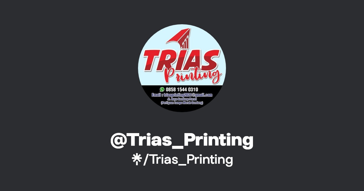 Trias_Printing's link in bio Instagram and socials Linktree