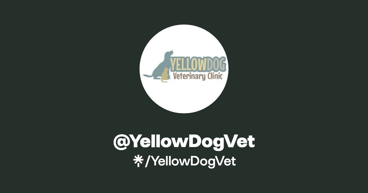 YellowDogVet Instagram, Facebook Linktree