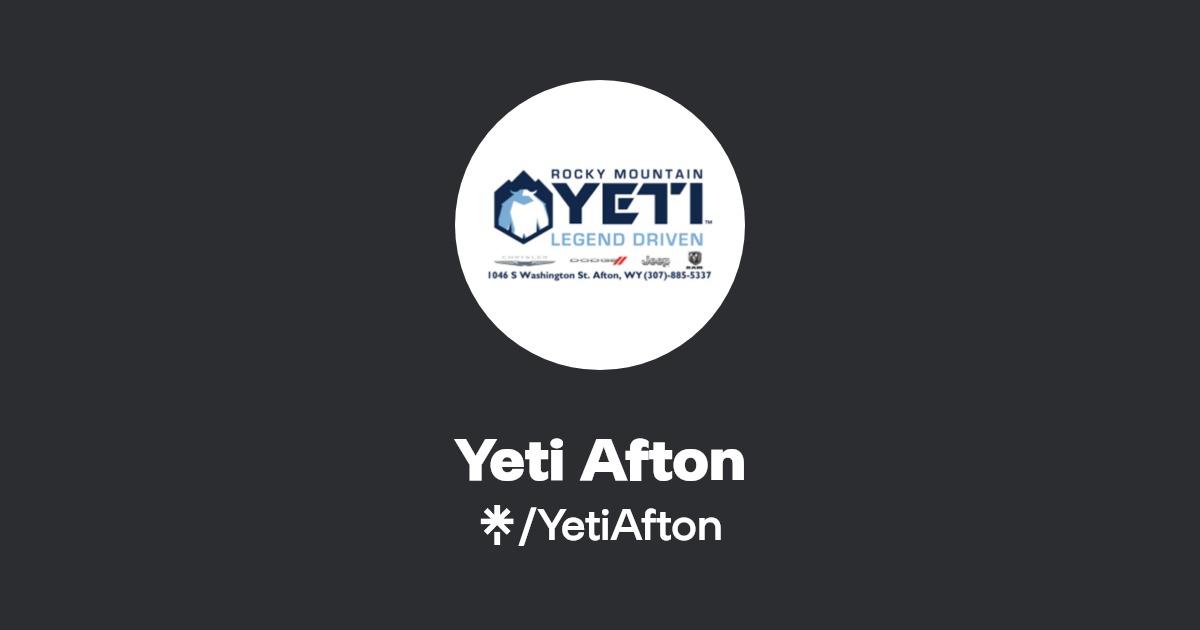 Yeti Afton Instagram, Facebook Linktree