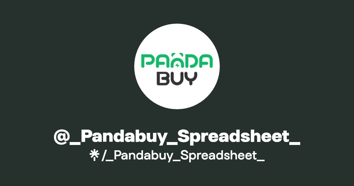 _Pandabuy_Spreadsheet_ Instagram, TikTok Linktree