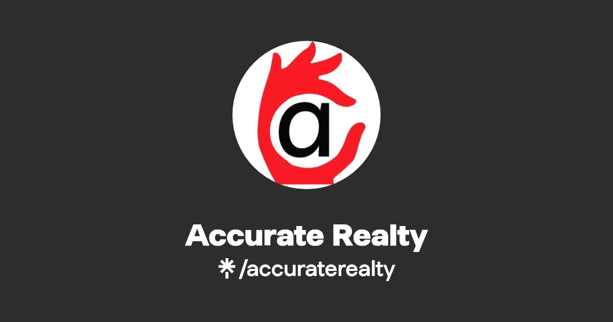 Accurate Realty Instagram, Facebook Linktree