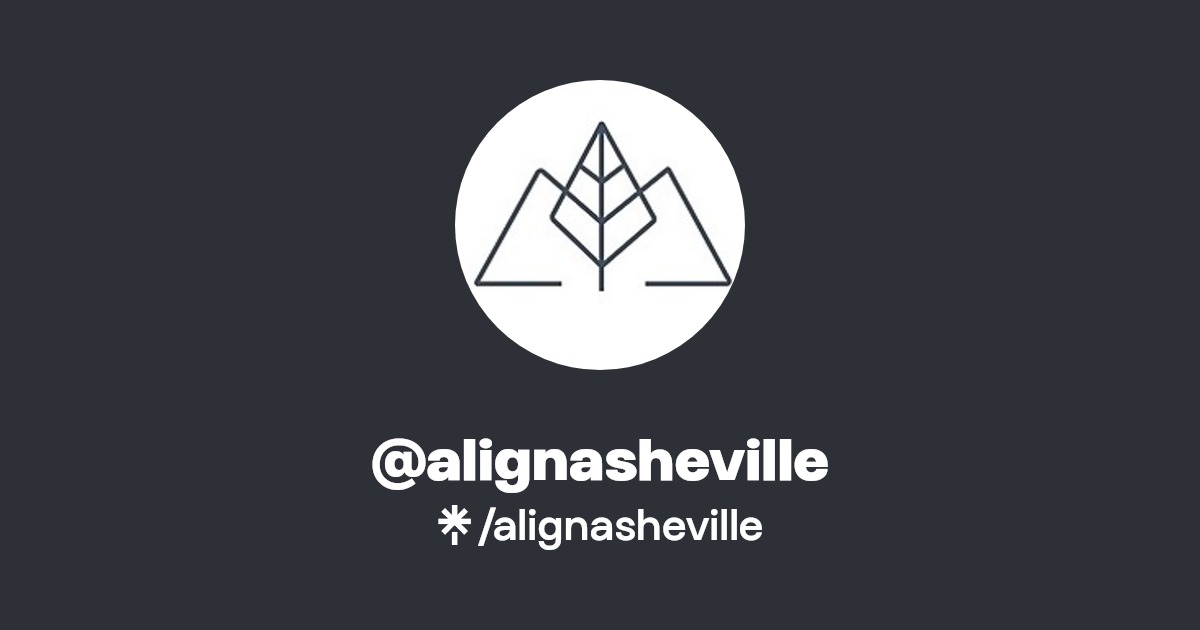 alignasheville Instagram, Facebook Linktree