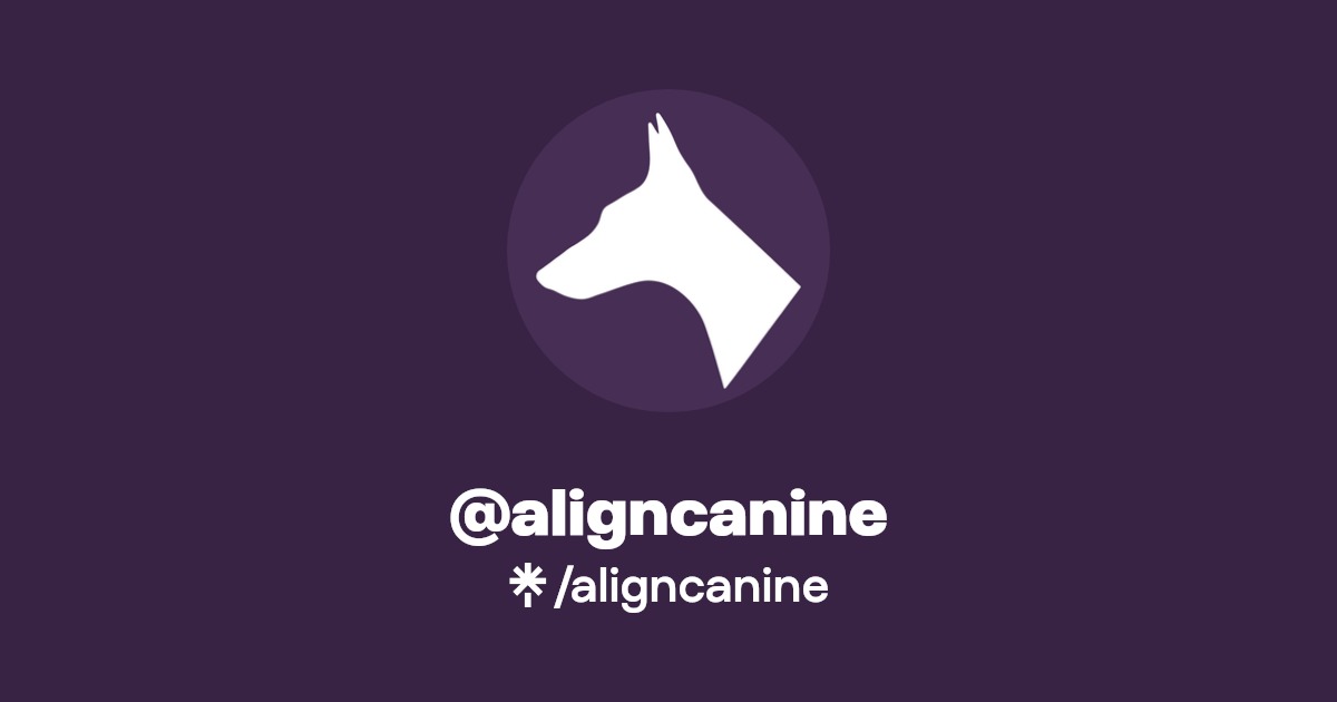 aligncanine's link in bio Latest Products and socials Linktree