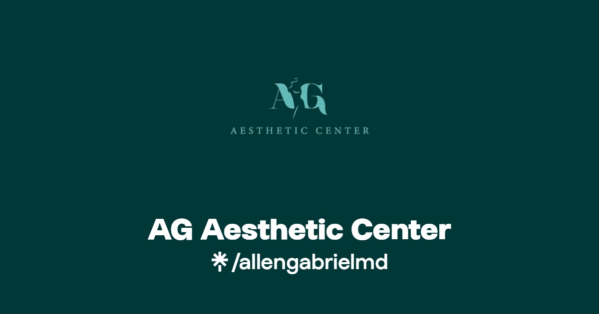 AG Aesthetic Center Instagram, Facebook, TikTok Linktree