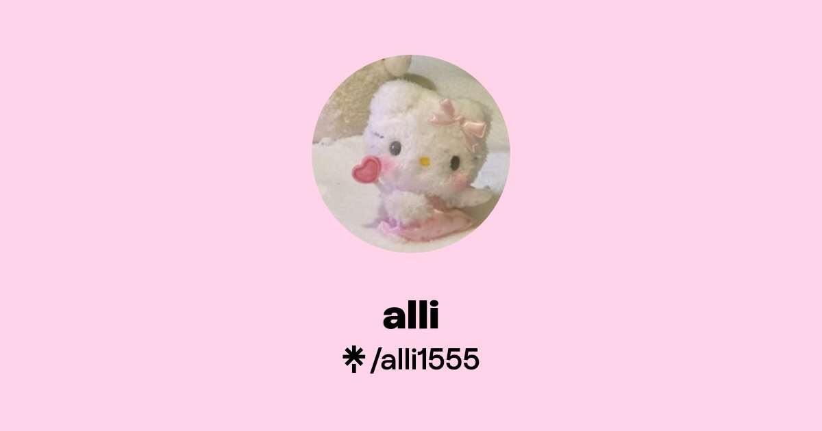 alli - Find alli Onlyfans - Linktree