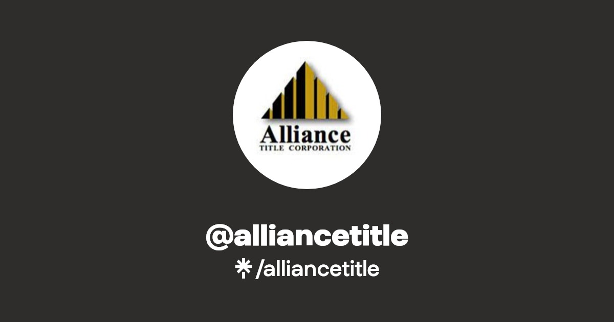 alliancetitle Twitter, Instagram, Facebook Linktree