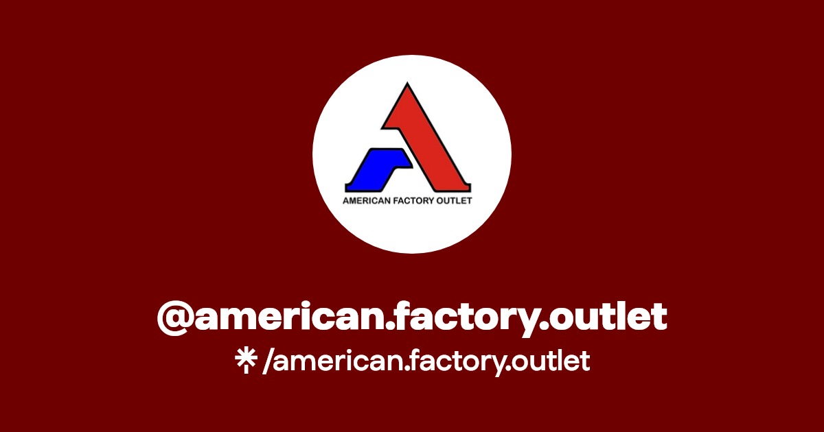 american.factory.outlet Instagram, Facebook Linktree