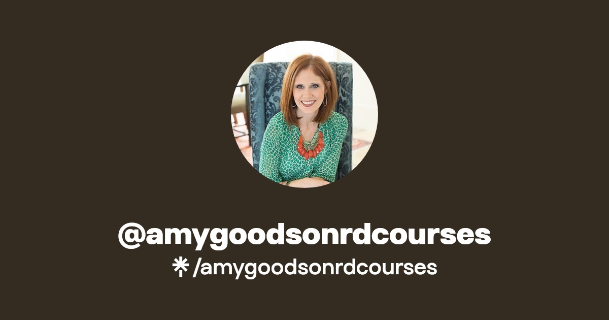 amygoodsonrdcourses Instagram, Facebook Linktree