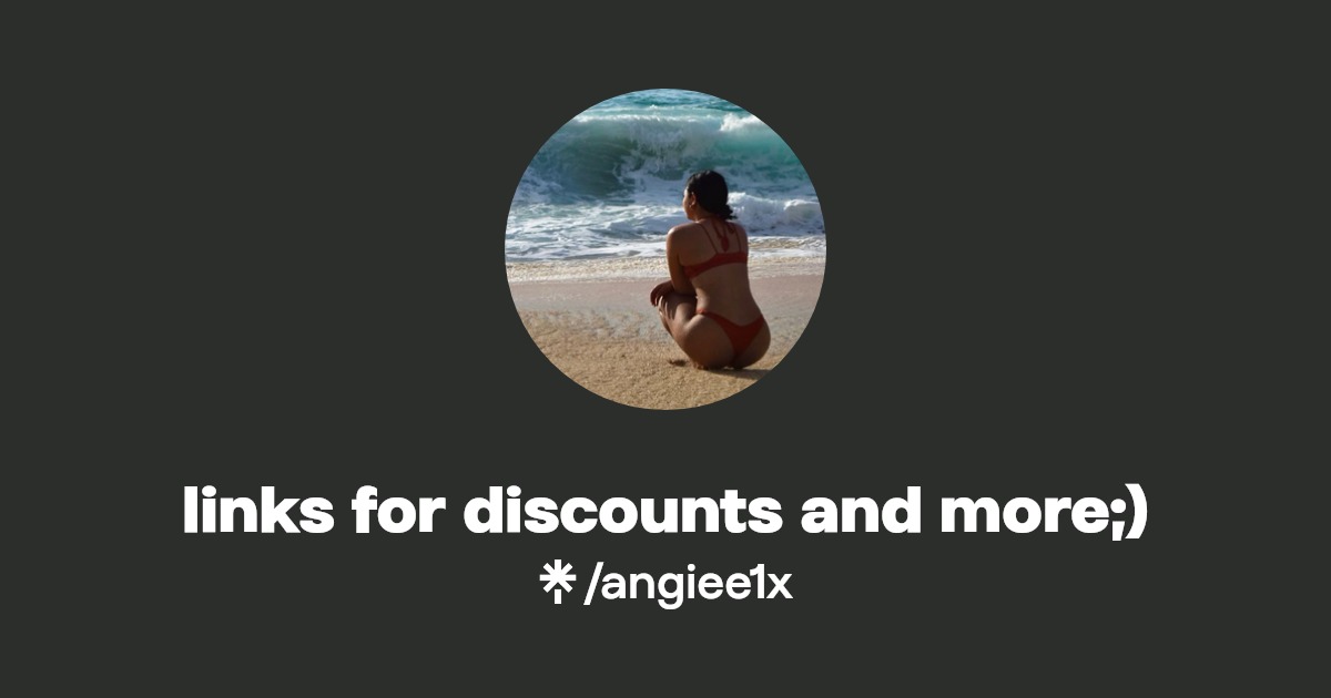 links for discounts and more;) Linktree