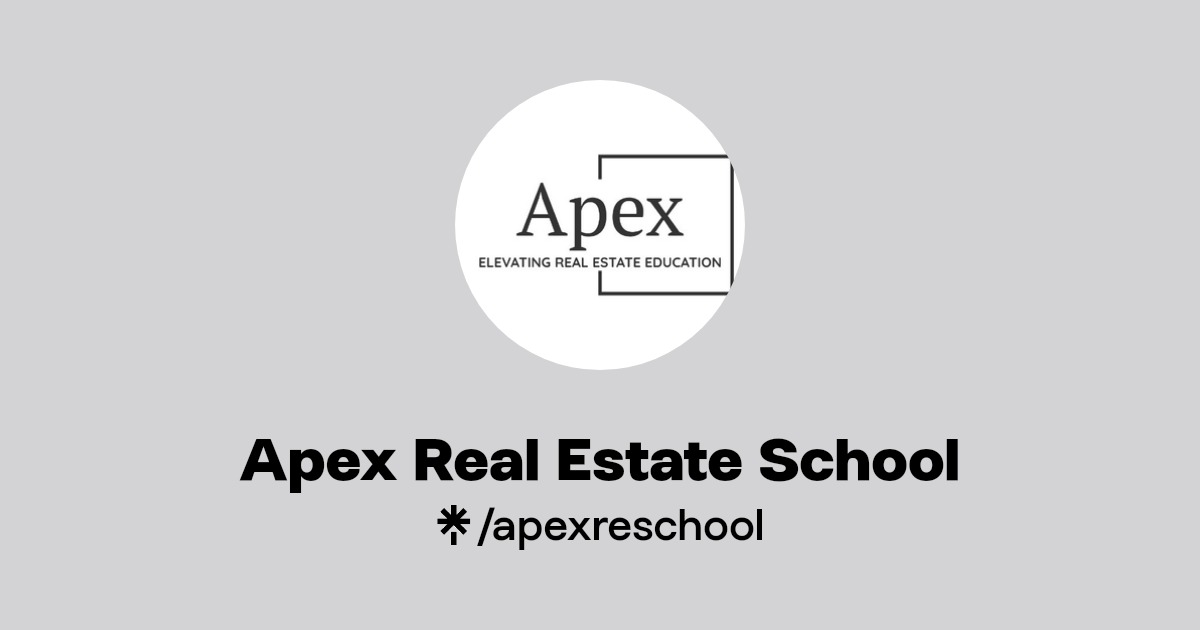 Apex Real Estate School Instagram, Facebook Linktree