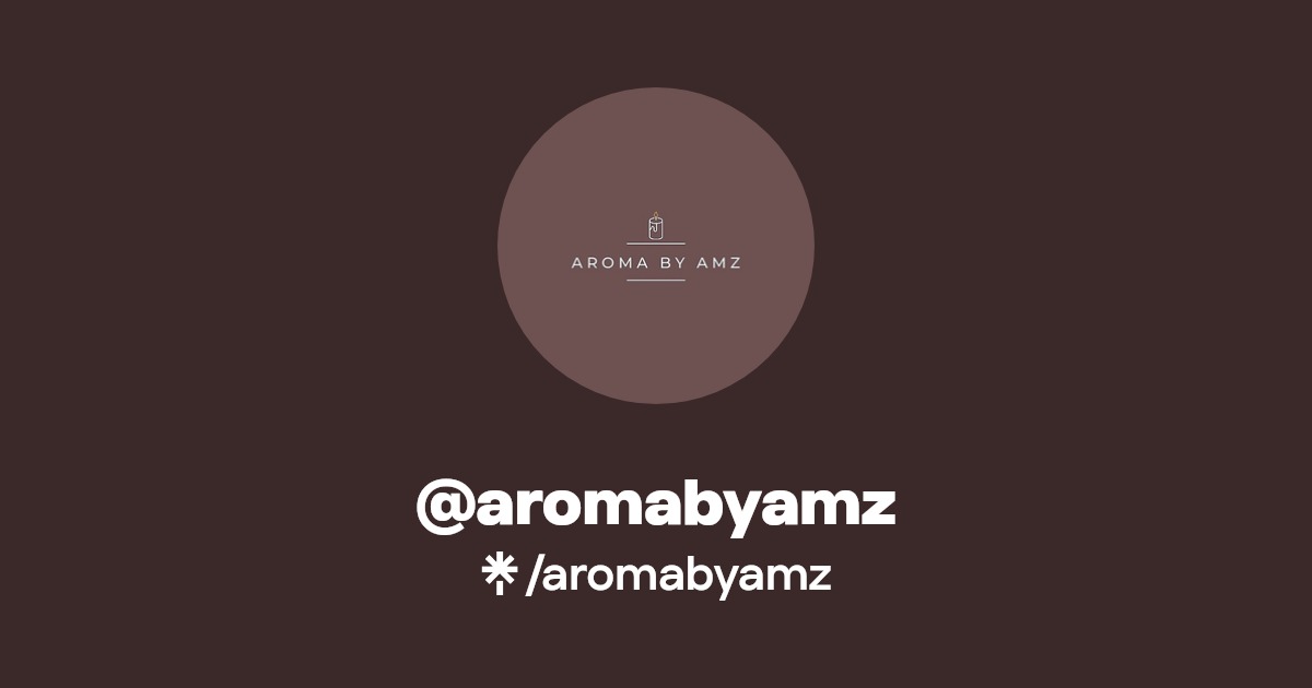 aromabyamz's link in bio Latest Products and socials Linktree
