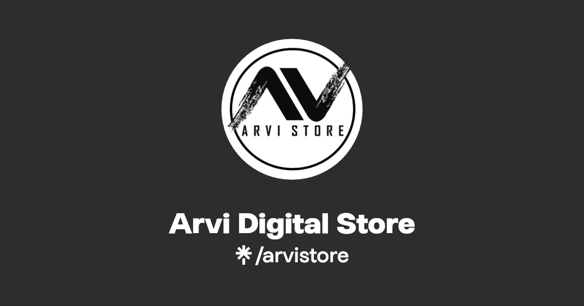 Arvi Digital Store Instagram, TikTok Linktree
