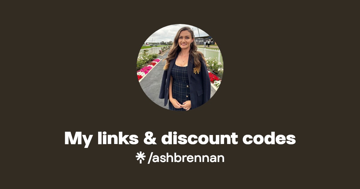 My links & discount codes Instagram, TikTok Linktree