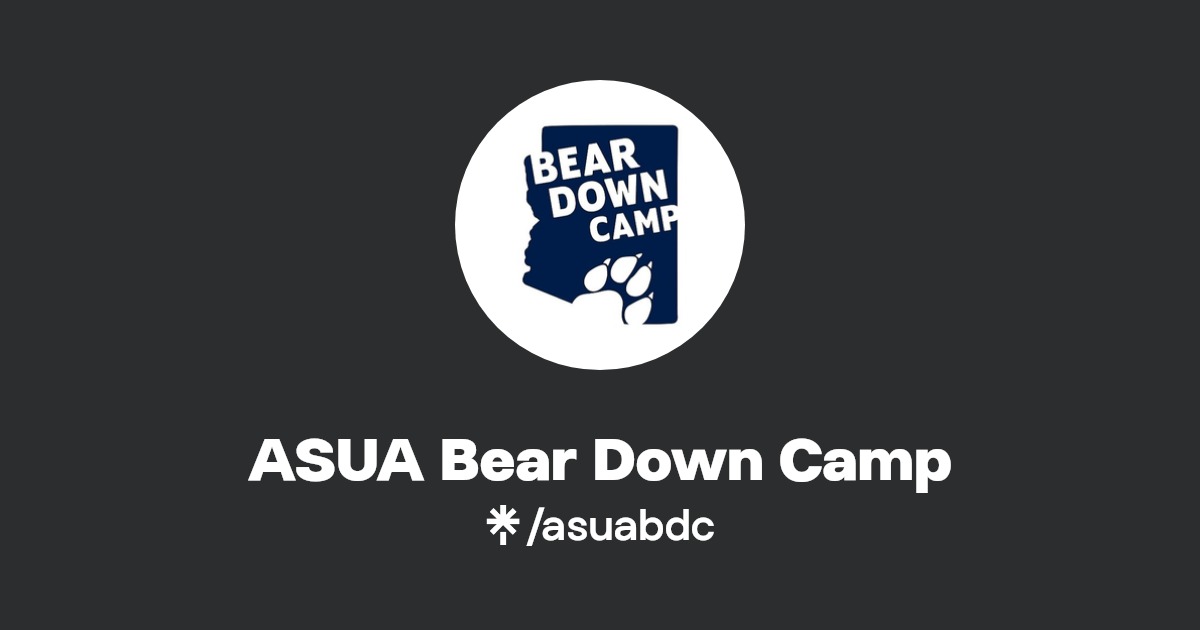 ASUA Bear Down Camp Instagram, Facebook, TikTok Linktree