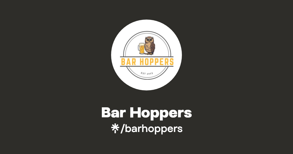 Bar Hoppers Instagram, TikTok Linktree