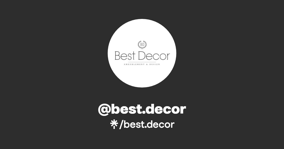 best.decor Instagram, Facebook Linktree