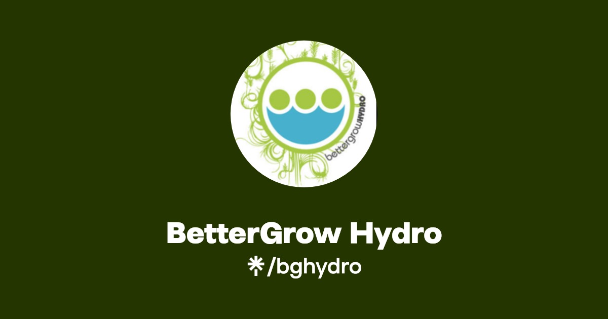 BetterGrow Hydro Instagram, Facebook, TikTok Linktree