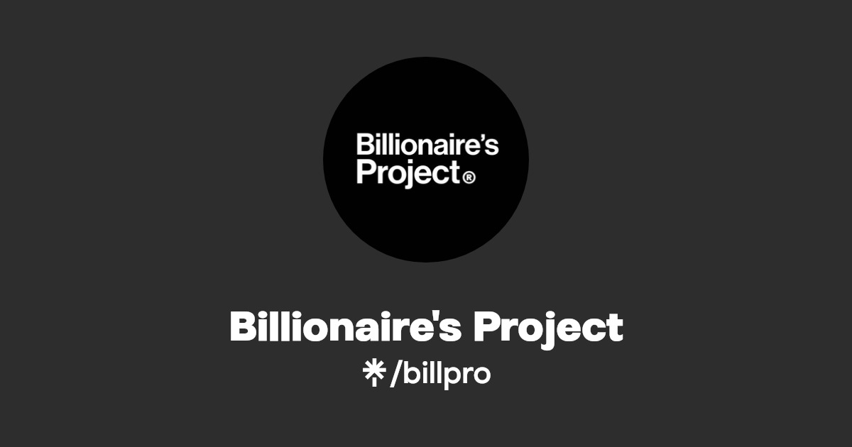 Billionaire's Project Instagram, TikTok Linktree