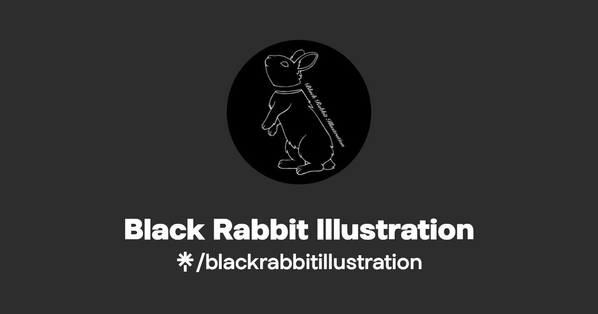 Black Rabbit Illustration Instagram, TikTok Linktree