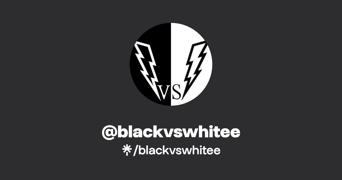 blackvswhitee Twitter, Instagram Linktree