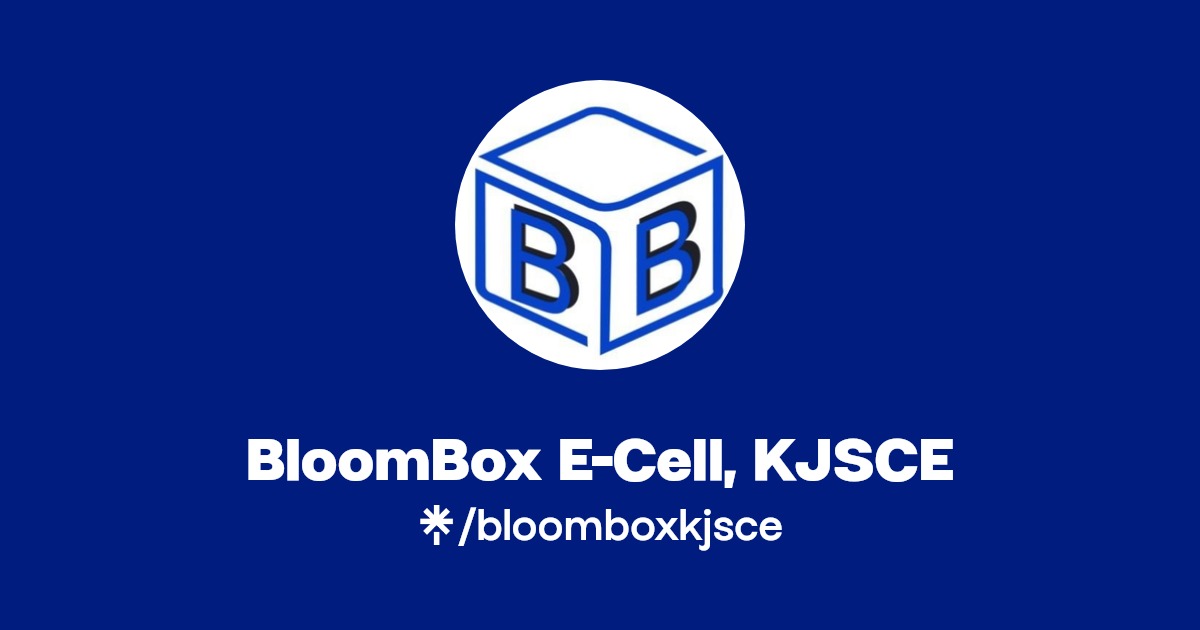 BloomBox ECell, KJSCE Instagram, Facebook Linktree