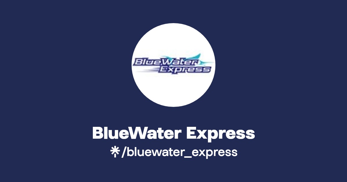 BlueWater Express Instagram, Facebook Linktree