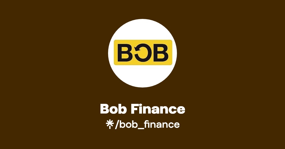 Bob Finance Twitter, Instagram, TikTok Linktree