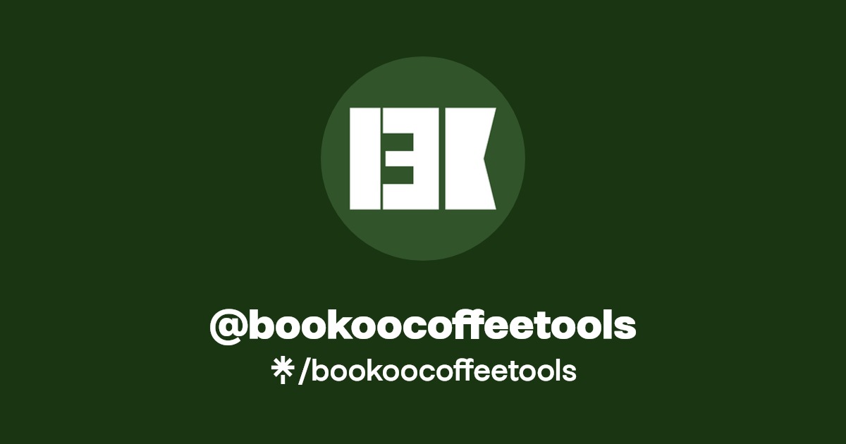 bookoocoffeetools Instagram, Facebook Linktree