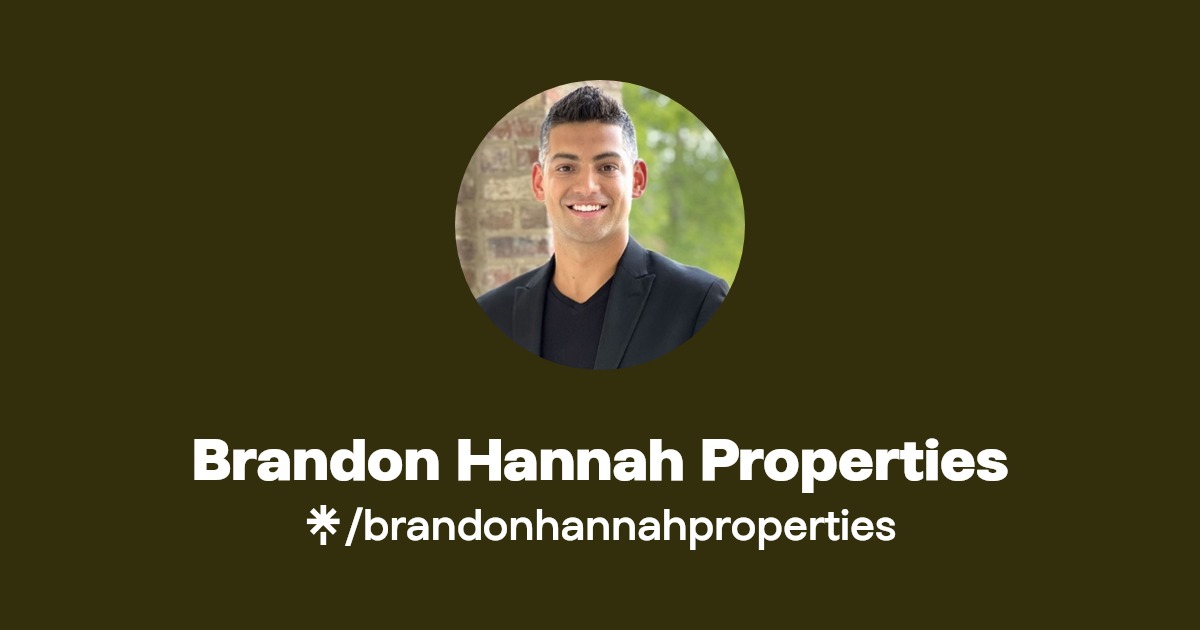 Brandon Hannah Properties Instagram, Facebook, TikTok Linktree