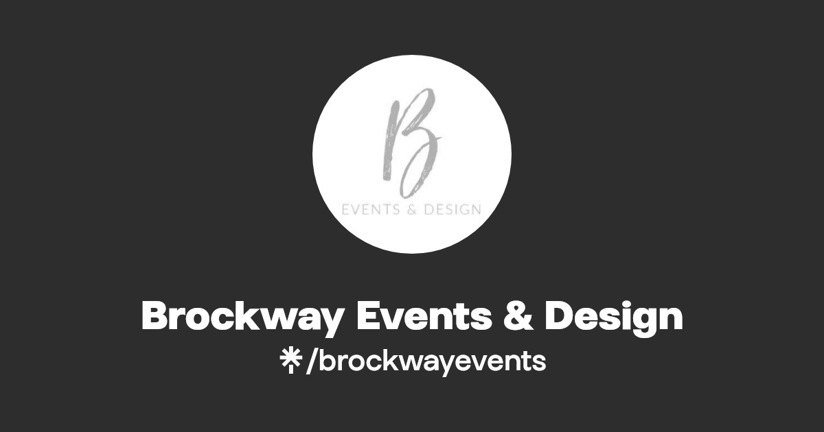 Brockway Events & Design Instagram, Facebook Linktree
