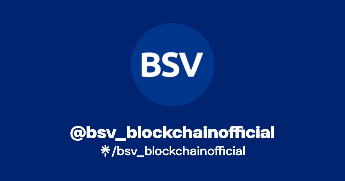 bsv_blockchainofficial Twitter, Instagram, Facebook Linktree
